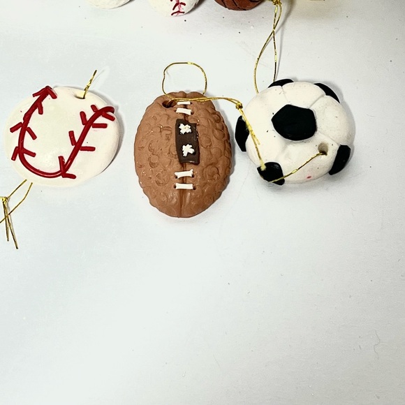 Bears & Sports Themed Mini Christmas Ornament Lot (9piece) - Picture 5 of 5